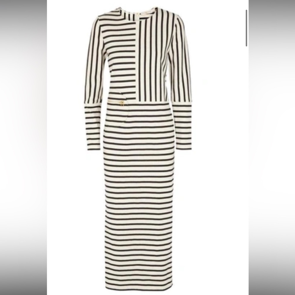 TORY BURCH Harlie Striped Jersey Maxi Dress